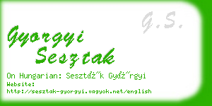 gyorgyi sesztak business card